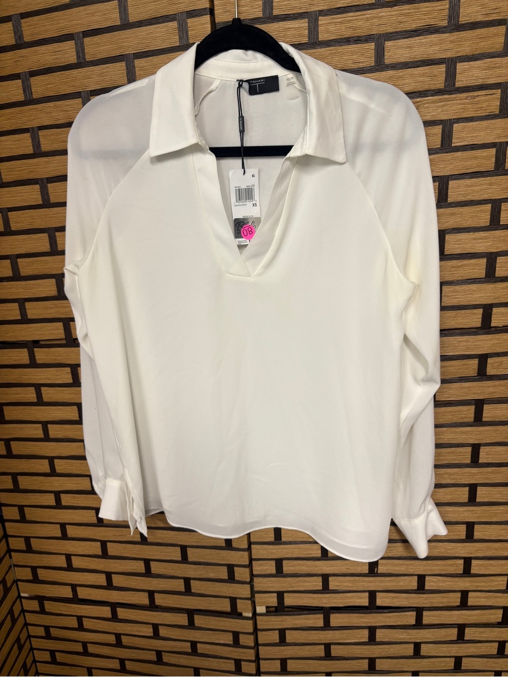 Tahari white blouse size XS